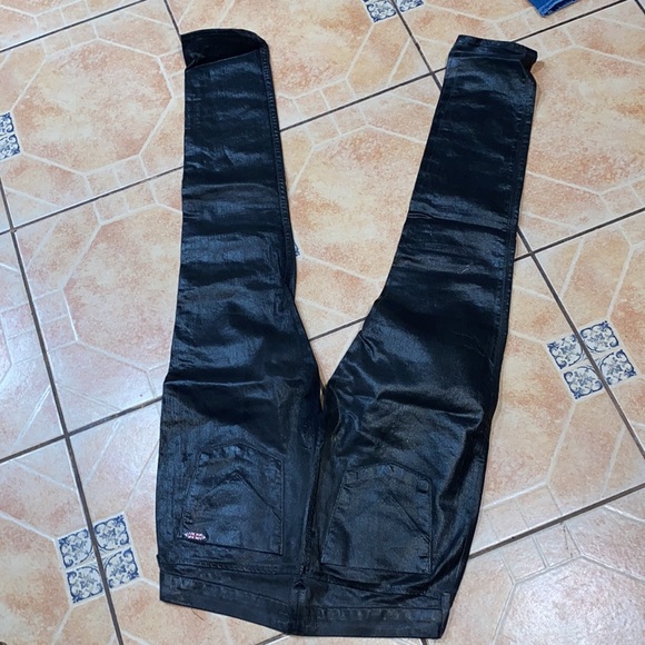 Hudson wax coated jeans denim pants bottoms - Picture 5 of 8